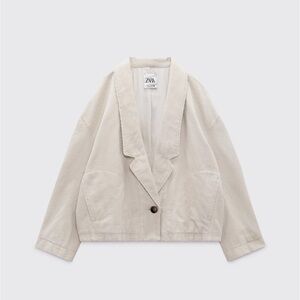 *NWT* Zara Corduroy Boxy Blazer Jacket